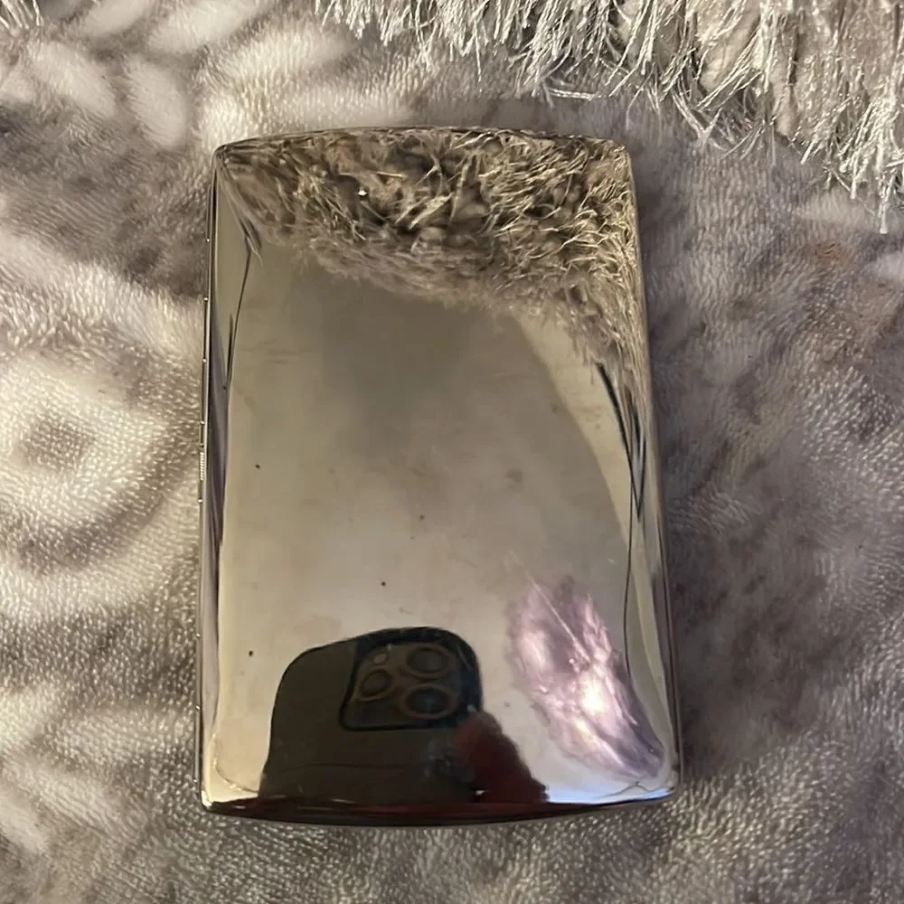 Antique/ Vintage Colibri of London Clear Bejeweled / Swarovski crystal mirror